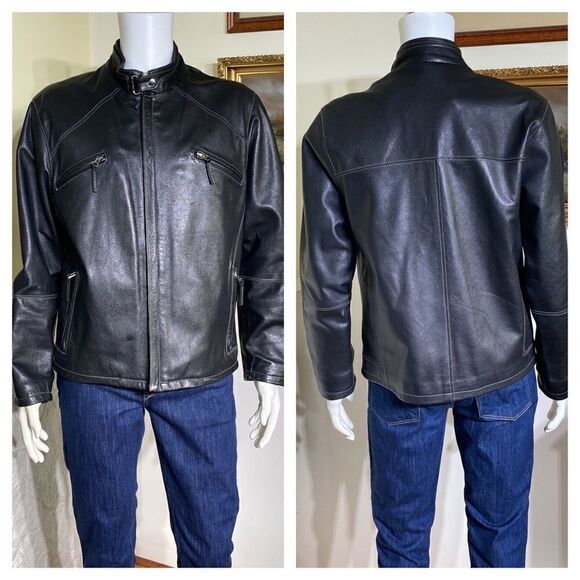 Bod & Christensen Leather Moto Jacket - Picture 1 of 16